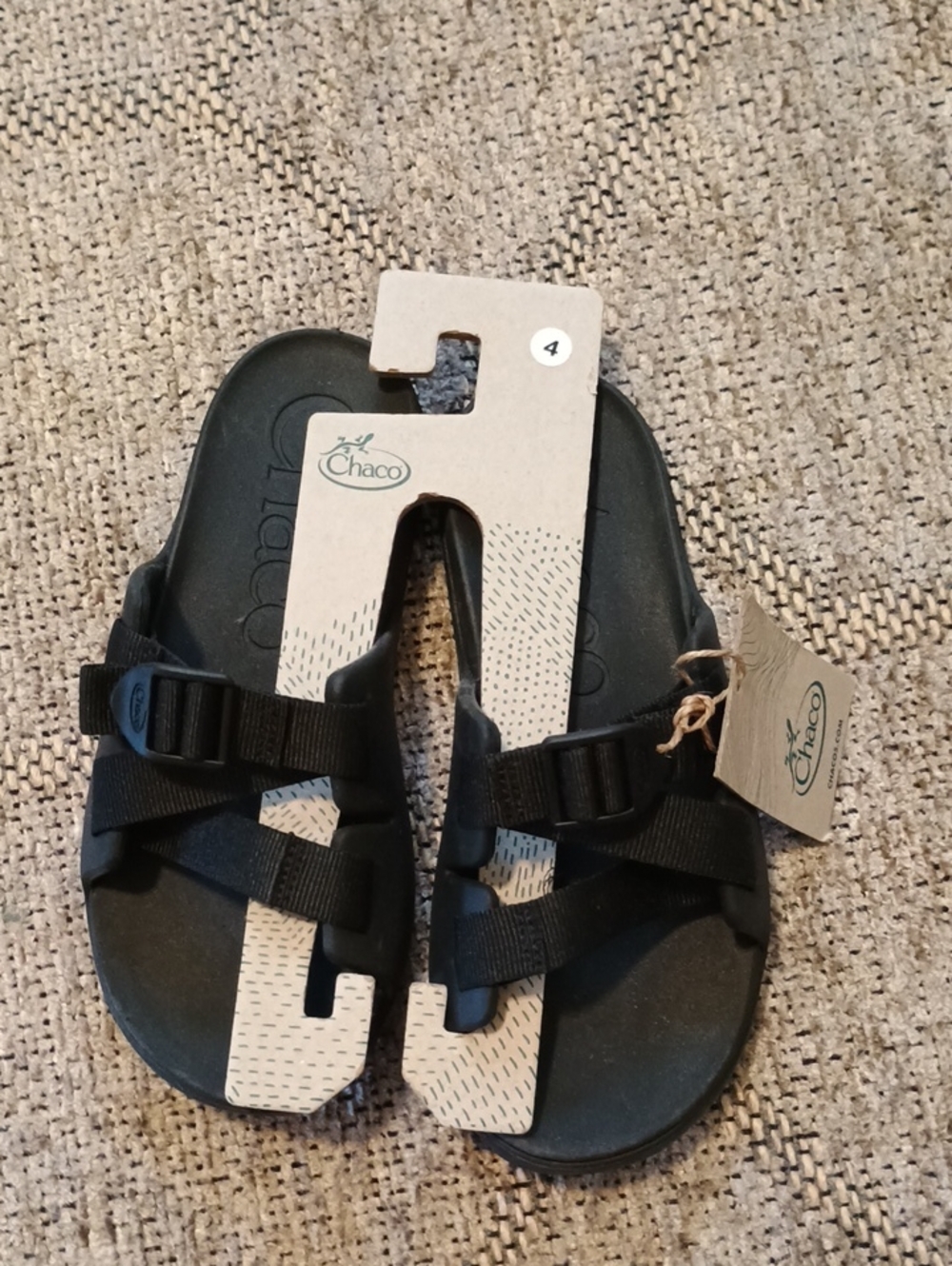 New Chaco Kids Sandals Black Size 4